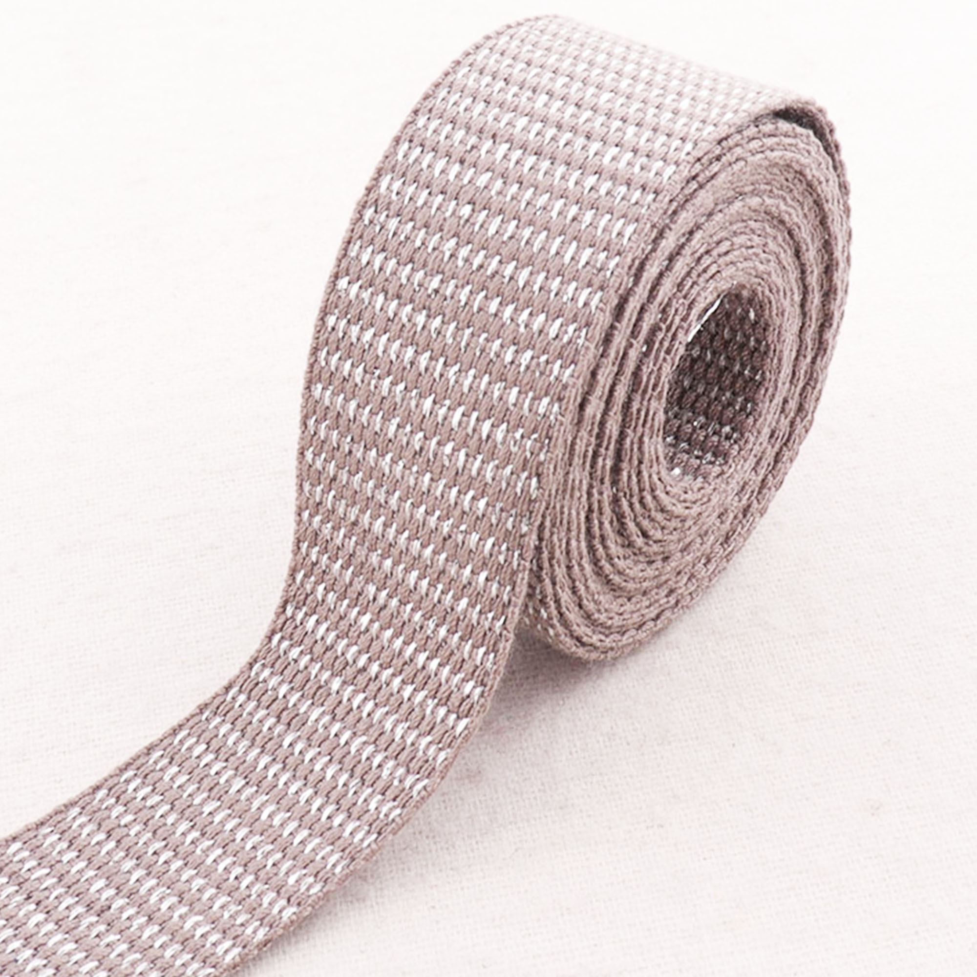 Cinta de algodón gris de 32mm con líneas plateadas, correas para bolso, bolsos, bolsa con cinta, ASA, Correa tejida para bolso, 1 1/4 "por el patio