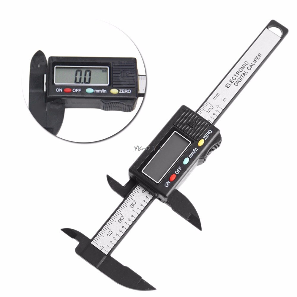 LCD Electronic Digital Vernier Caliper Gauge 100mm 4 inch Measure Micrometer