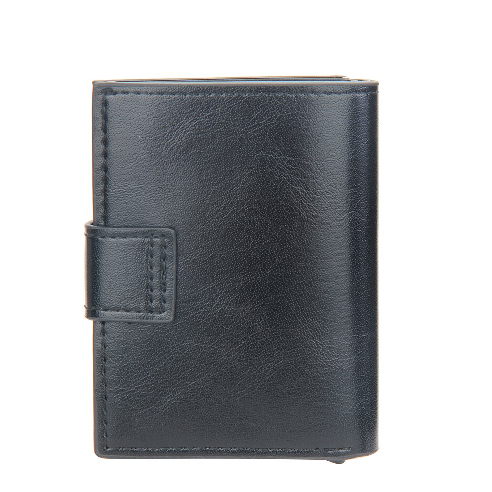 RFID Blocking Protection Men Wallet ID Credit Card Holder Leather Metal Aluminum Business Bank Cardholder Purse