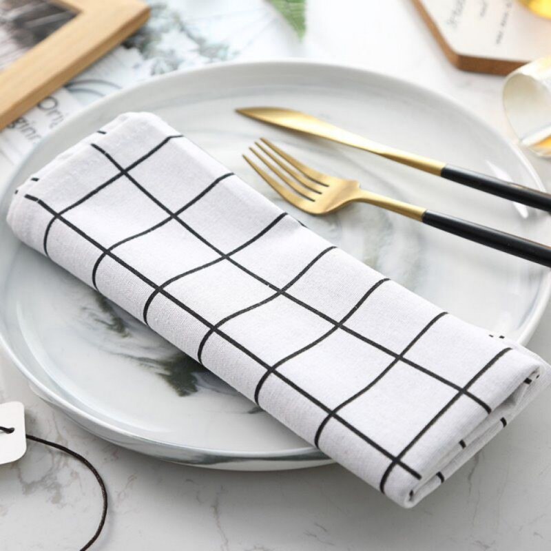 Thuis 31X35Cm Katoen Keuken Handdoek Europese Stijl Servetten Huishoudelijke Doek Servetten Anti-Slip Thee Handdoeken digitale Print Servet
