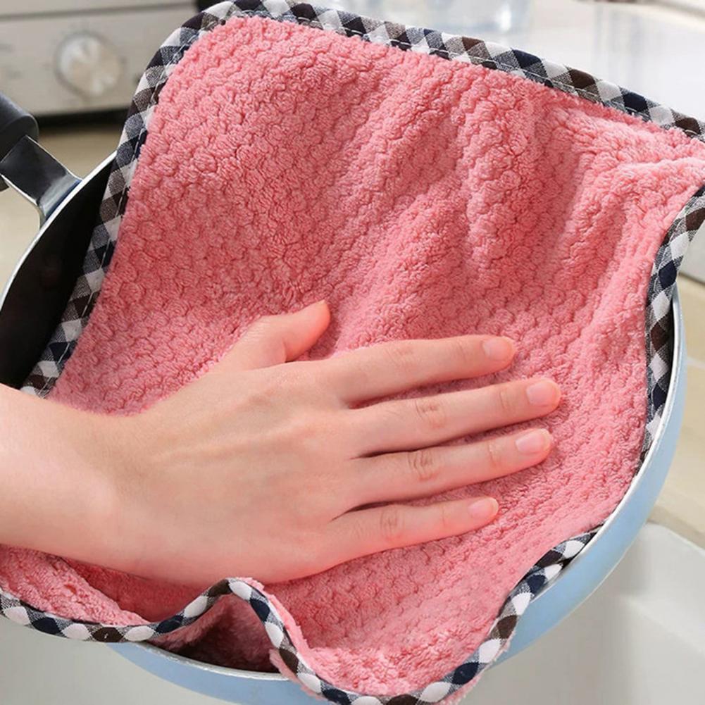 Paño de cocina de microfibra, paño de cocina absorbente, lavado de aceite antiadherente, vajilla para el hogar, Herramientas de limpieza, 10 Uds.