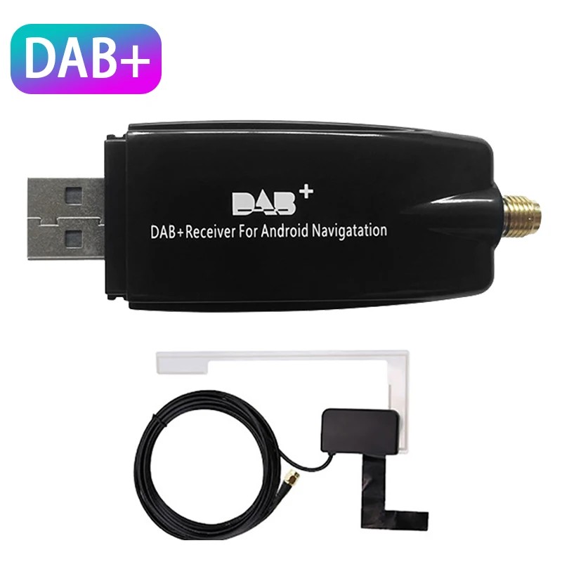 Auto Dab + Digitale Radio Box Dab + Ontvanger Antenne Antenne Usb Interface Auto Dab + Doos Draagbaar Voor Android 5.1 En Boven Autoradio