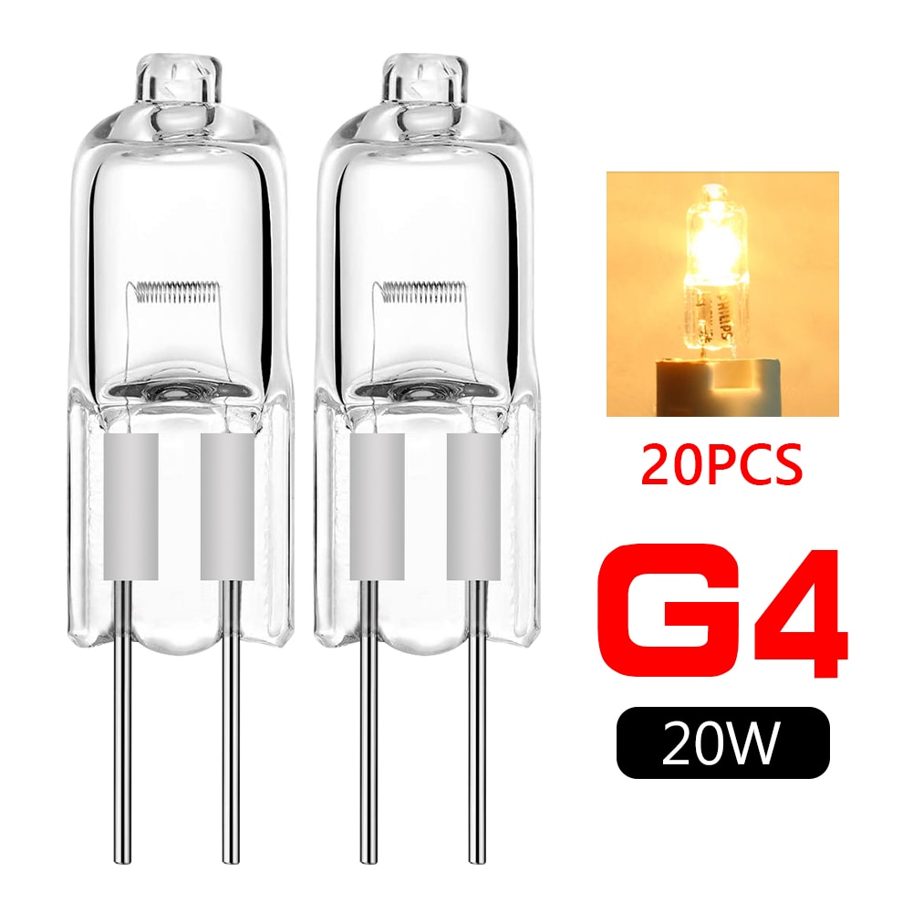 20 st 10 st halogenlampor  g4 sockel 20w 12v energisparande volfram halogen glödlampa typ jc