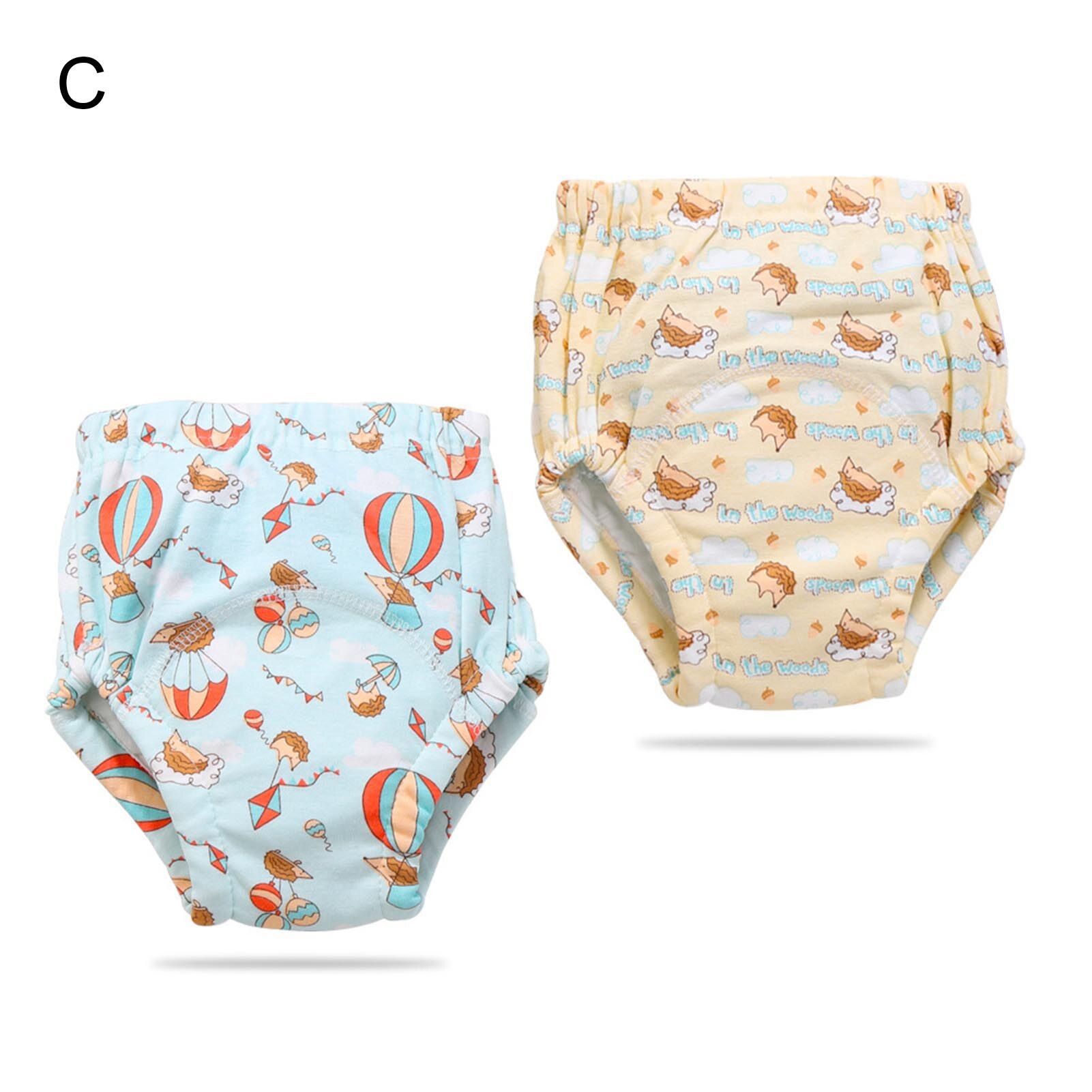 2Pcs/Set Cotton Comfortable Convenient Practical Durable Washable Training 6 Layers Gauze Diaper Pants Newborn Products