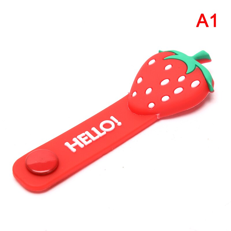 1pc niedliche kabelaufwickler mit frucht- und blumenmotiven, kabelorganisatoren, drahtschutz, markierungen: A1