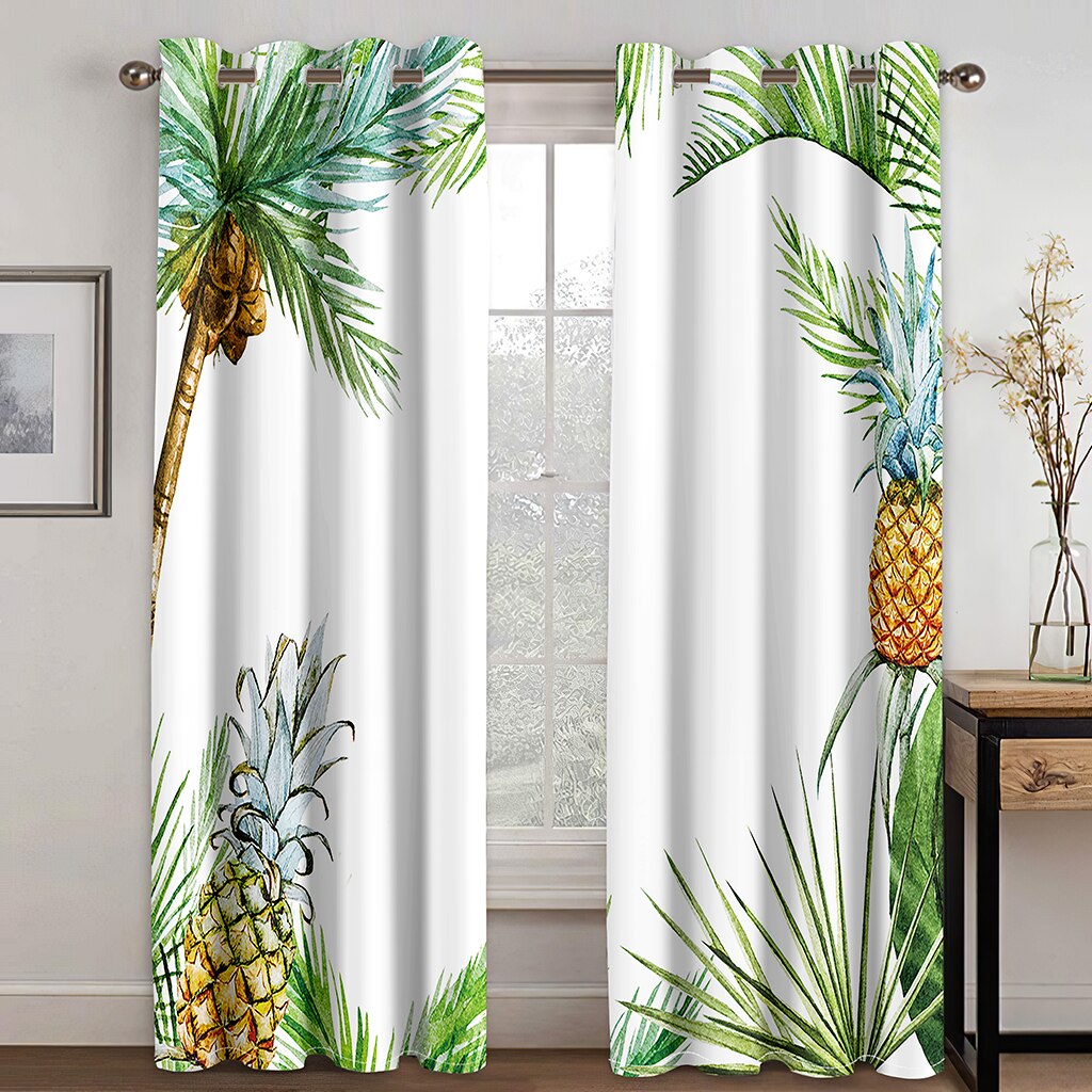 Plante fruit ananas impression rideau salon rideau chambre rideau décoration de la maison adulte enfants maison rideau,