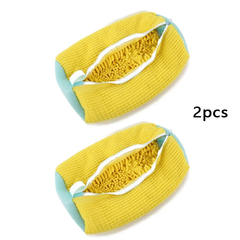 Waszak Gewatteerd Net Wasgoed Schoenenbeschermer Pluizige vezels Polyester Wasschoenen Machinevriendelijke waszak Droogzakken: Brons