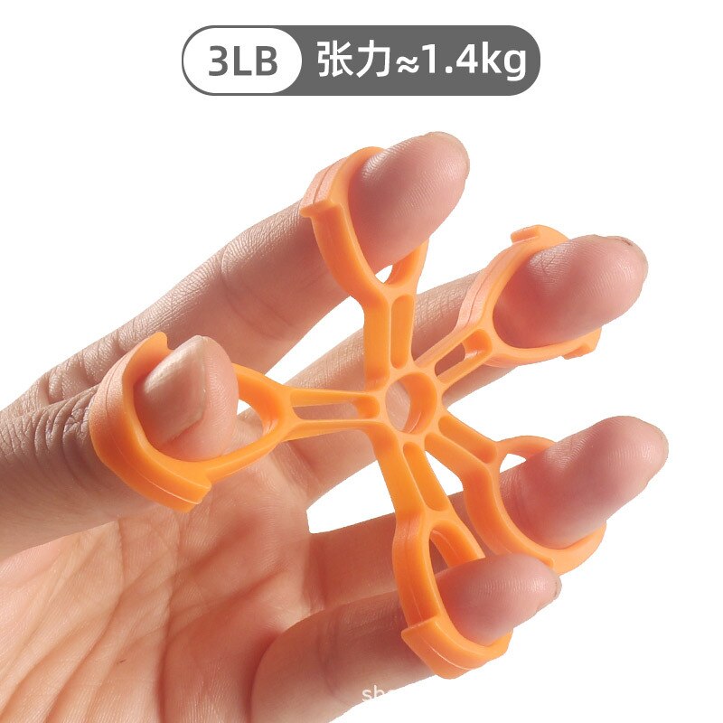 Silikon finger trener håndgrep fem finger trener grep finger ekspander grep håndledd trening fitness hpme bærbar: Grønn
