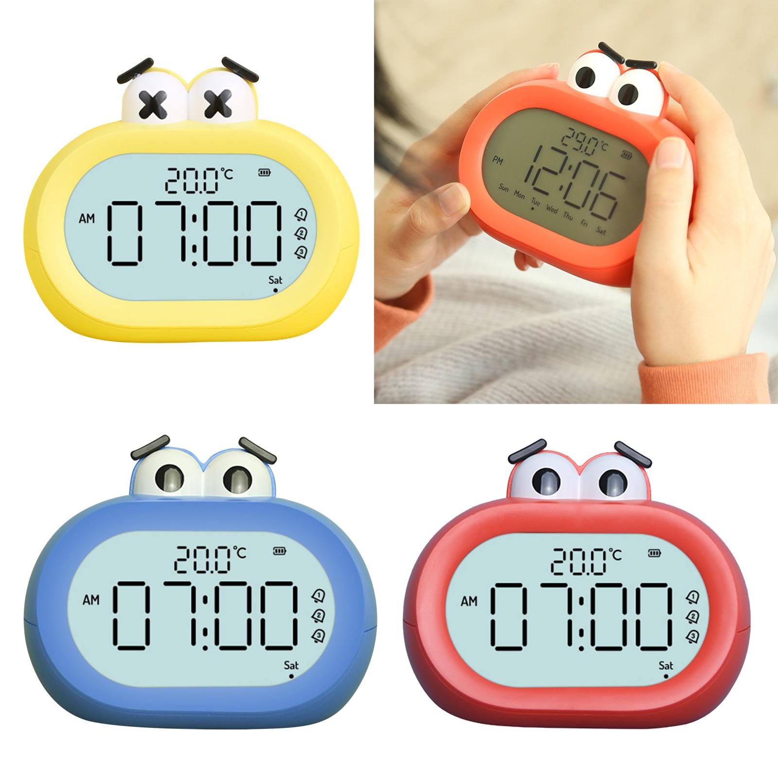 Digital Alarm Clock Battery Operated with Snooze Indoor Temperature Compact for Closet Bedroom Restaurants Kitchen Baby Room