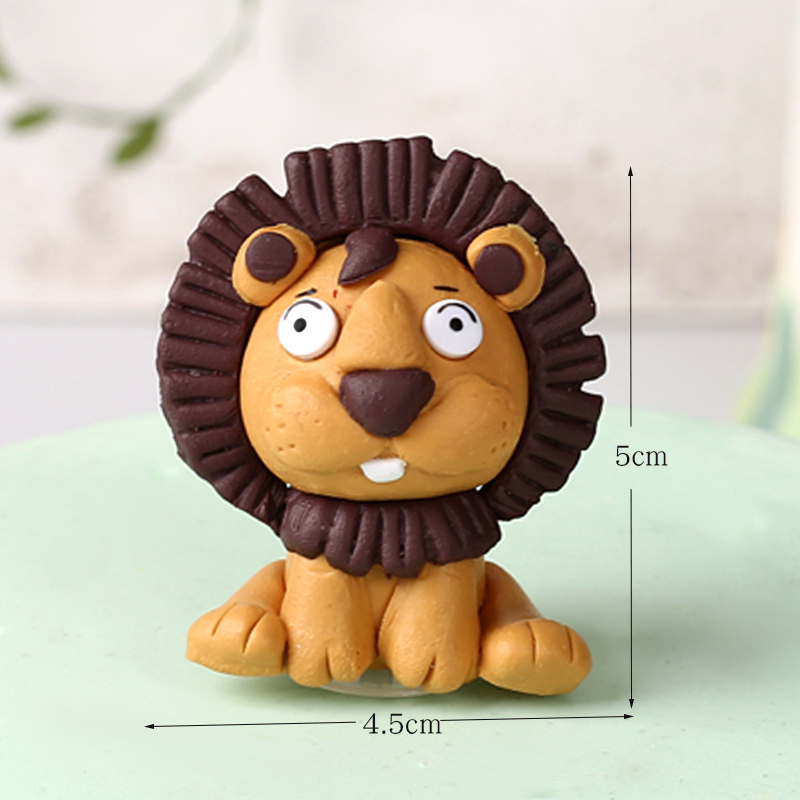 Décoration de gâteau d'animaux de la jungle - Décoration de gâteau avec feuilles - Girafe - Hippopotame - Zèbre - Écureuil - Cocotier - Animaux de la jungle - Décoration de fête