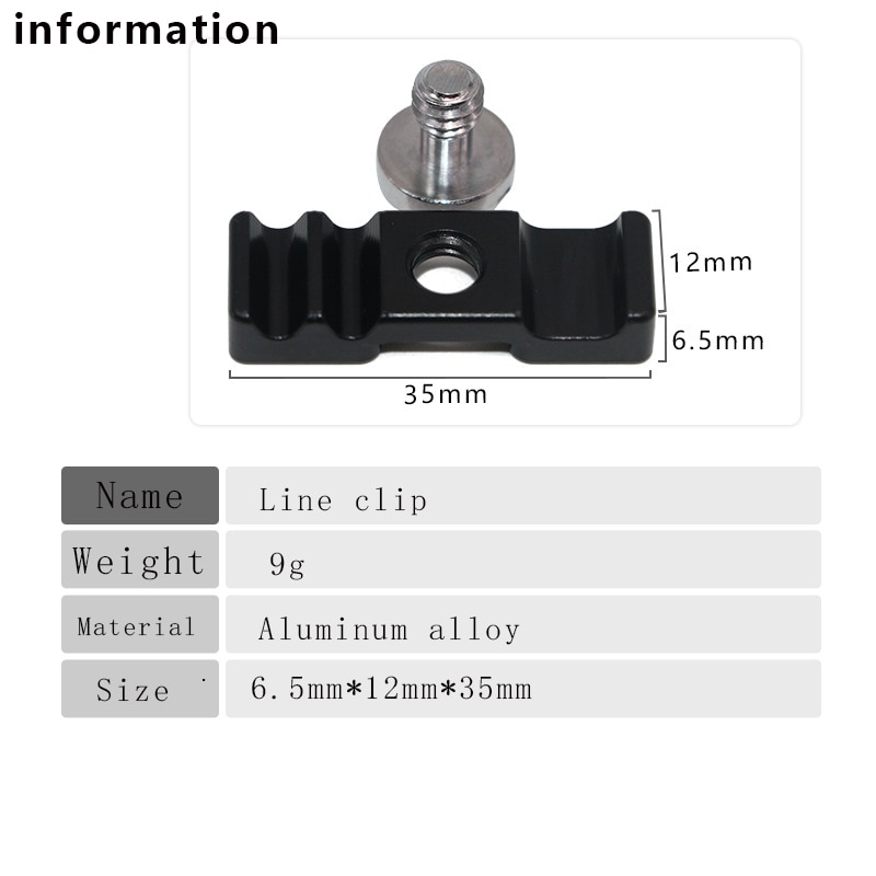 Kabel Klem Kabel HDMI Organizer Lock Klem voor DSLR Camera Cage Kit Rig L Plaat Accessoires