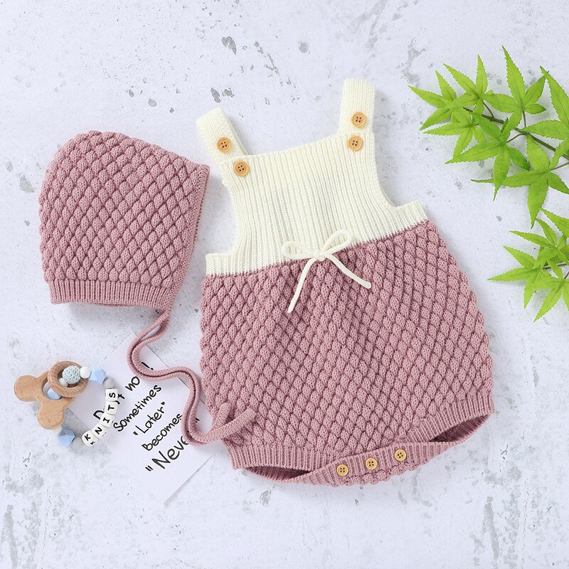 Milancel baby bodysuit gebreide baby meisjeskleding effen peuter jongens eendelig