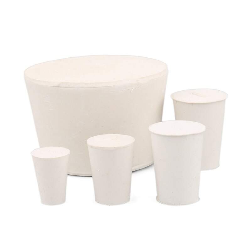 1pc 000#-14# White Solid Conical Rubber Stopper Blanking Plugs Tank Pipe Tapered Plug Seal End Cover Caps