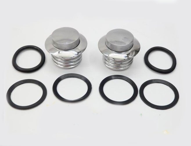 GAS FUEL TANK FLUSH POP-UP CAP w/ CHROME Finished FOR HARLEY SOFTAIL DYNA GLIDE 82+