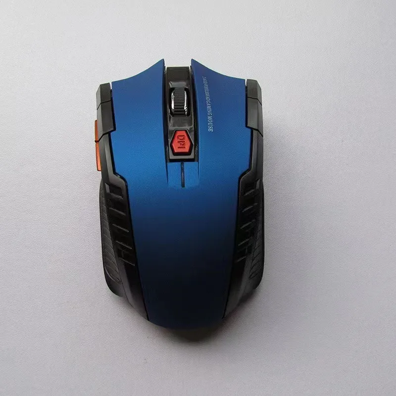 2,4 GHz draadloze optische gamemuis voor pc-laptopcomputer USB-ontvanger Mini draagbare muismuizen: Blauw