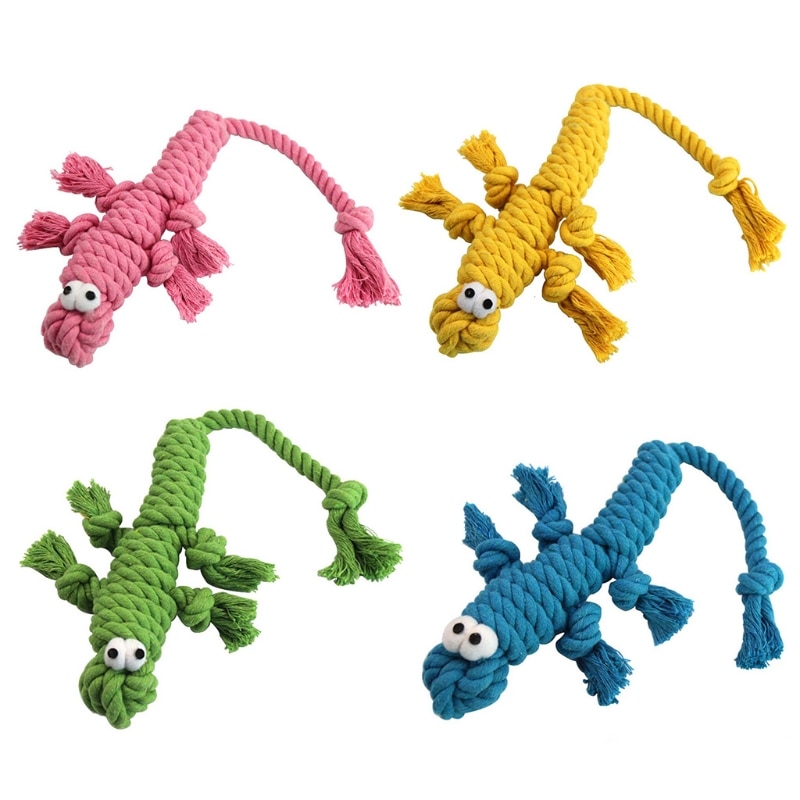 Durable Crocodile Doll Tough Dog Clean Teeth Cotton Rope Chewing Toy Puppy Chew