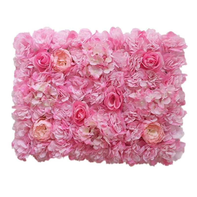 Blomma vägg konstgjord växt vägg bröllop bakgrund fotografisk bakgrund dekoration blomma rad 60 x 40cm 1pc siden blommor: 029