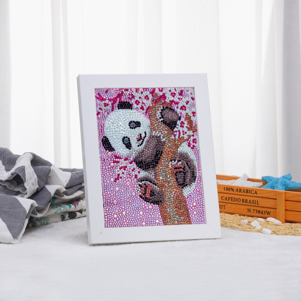 Caroon Volledige Speciale Vormige Boor 5D Diy Diamant Schilderij "Klimmen Boom Panda" Borduren Kruissteek Kinderkamer Decor dier