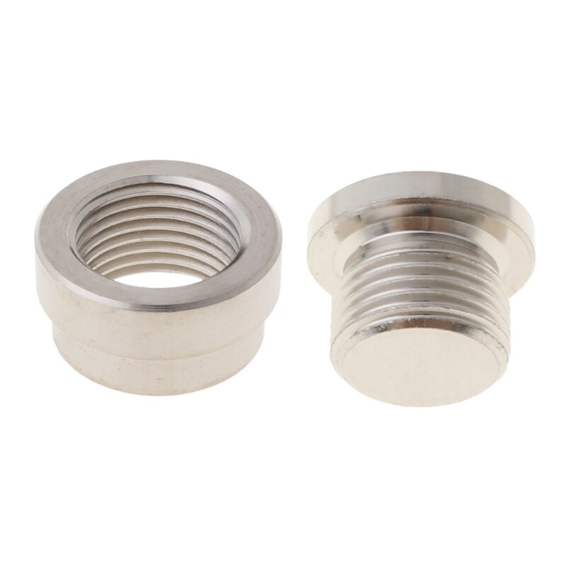 2 Stks/set O2 Zuurstof Sensor Weld Op Bung & Plug Wideband Moer & Cap Kit Stapte Moer Adapter A0NE
