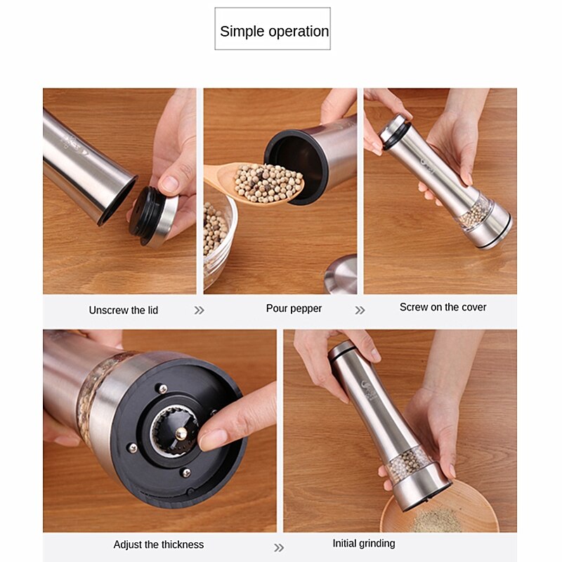 Handmatige Molen Peper En Zout Molen Hervulbare Verstelbare Grinder Spice Mill Keuken Spice Grinder Gereedschap Keuken Accessoires