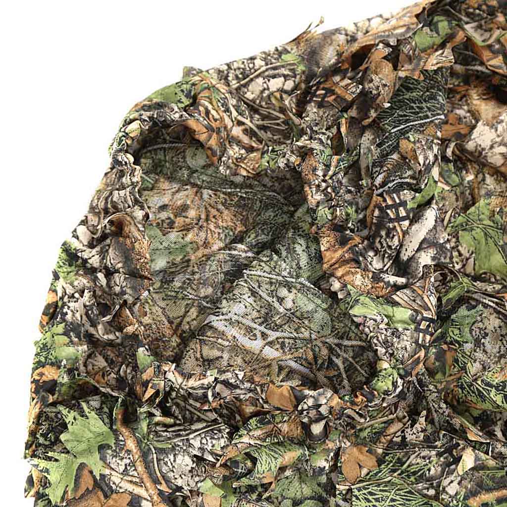 Camo Ghillie Suit, 3D Leaf Camouflage Clothing, Lightweight Suits - Woodland Forest Field Jungle Grass Training - Breathable