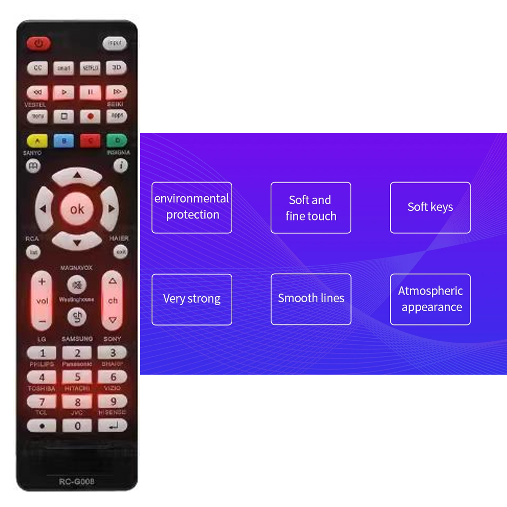 RC-G008 Replcement Remote Control for All models and brands TV with Light in the night