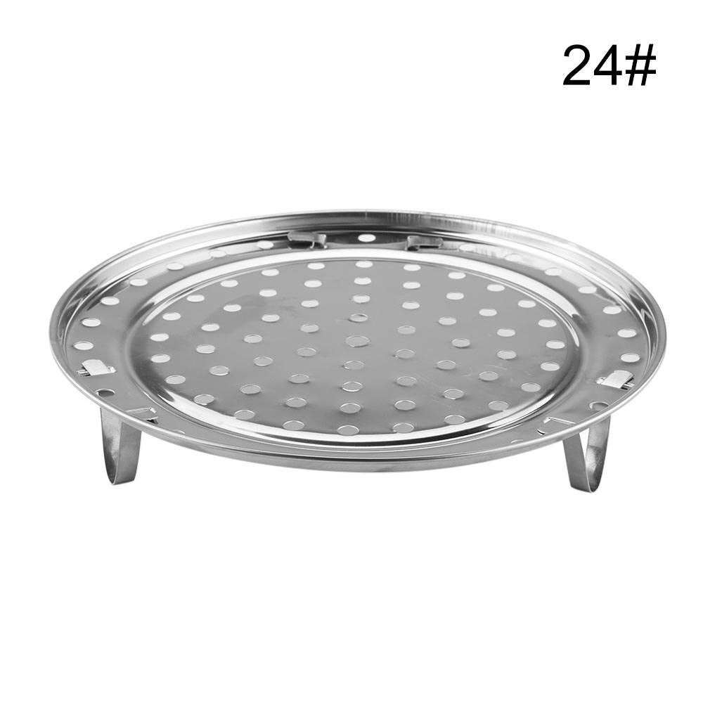 HOOMIN bandeja para albóndigas de tres patas, estante de vapor, redonda vaporera, estante de vapor, soporte de vapor para cocinar al vapor, hornear, herramienta de cocina: 24cm