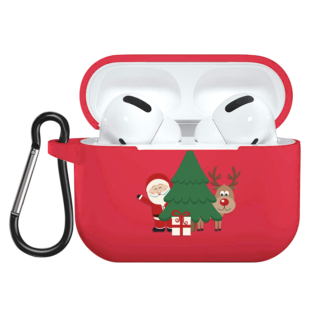 Julår för apple airpods 3 fodral mjuk silikon matt coque bluetooth trådlöst hörlursfodral för air pods pro: Kpet-ho-sdsrl 3d