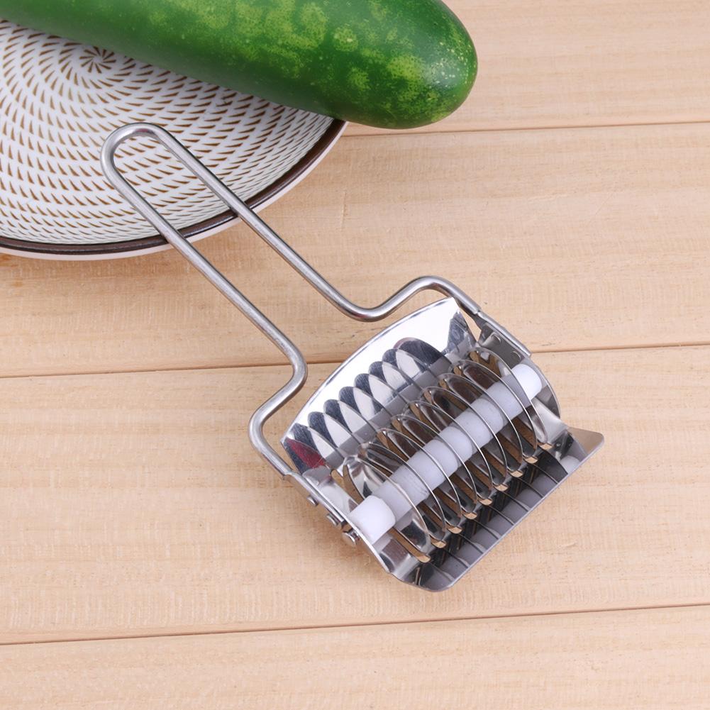 Rvs Roller Cutter Shredder Spice Noedels Slicerpastry Bakken Tool Pie Pizza Cookie Cutter Lattice Roller Cutter