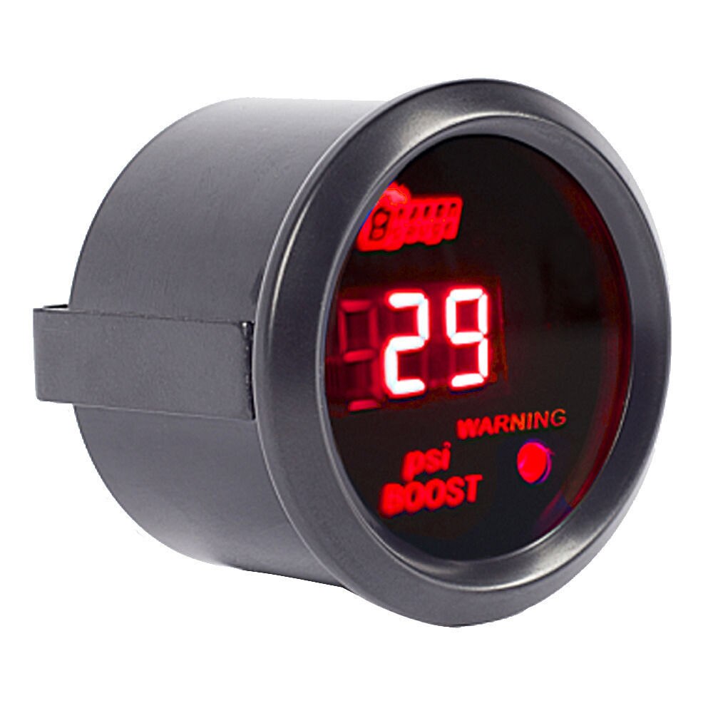 EE. UU. Soporte para coche, accesorios universales de 2 &quot;, 52mm, reloj Digital de carcasa negra, LED rojo, PSI, Turbo Boost, manómetro