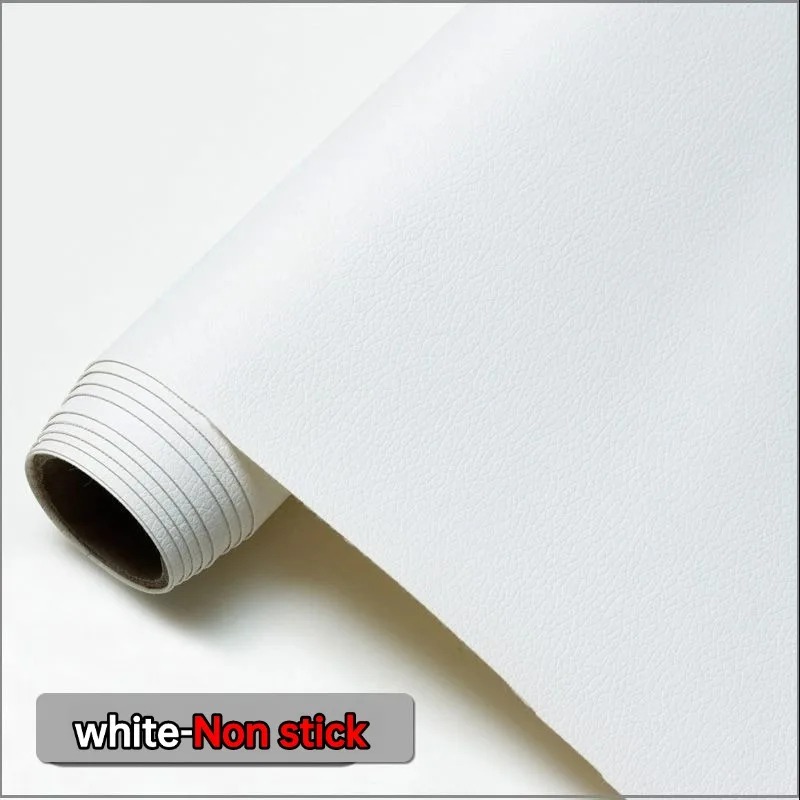 50/100/200x160cm non-stick synthetisch leer stof meubilair bank tas autostoel naaien DIY materiaal lederen patches Leathercraft: 19X30cm / WIT