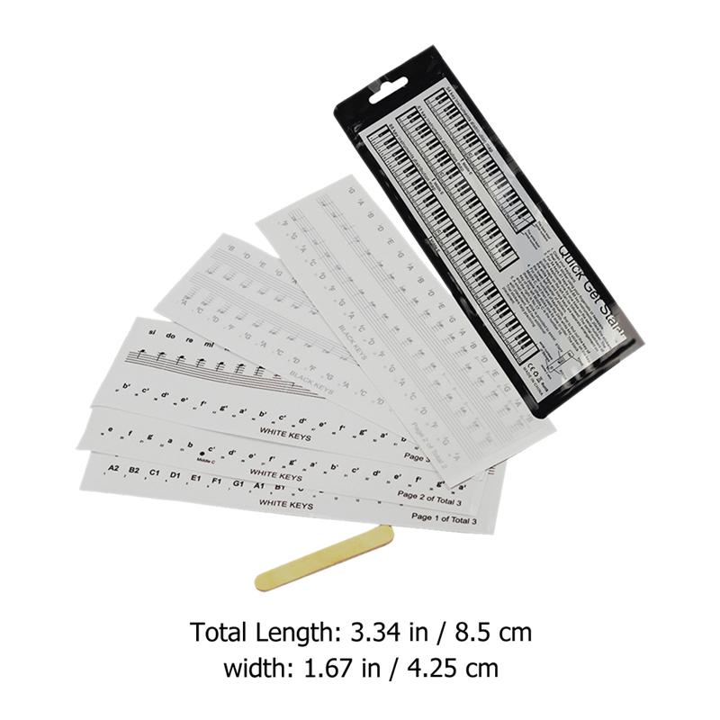 6pcs Piano Keyboard Stickers Key Electronic Keyboard Key Sticker Decal