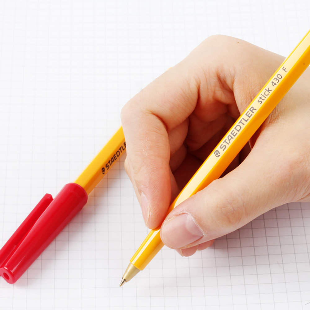 Bolígrafo alemán STAEDTLER 430F, material escolar para estudiantes, Color aceitoso, Rollerball, oficina, escuela, papelería, 10 piezas, 0,5mm