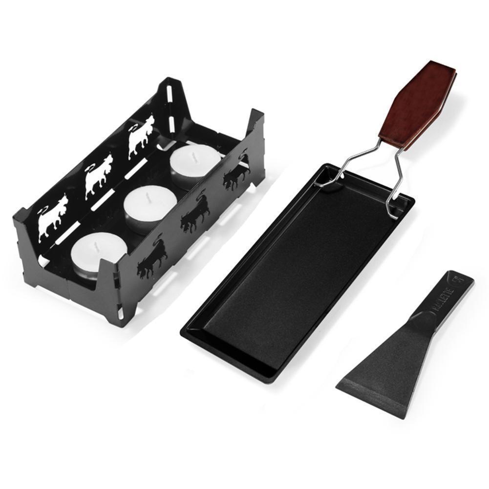 Frigideira forno de queijo mini bandeja de cozimento antiaderente com manteiga panelas conjunto suporte de queijo fundido vela ferro de aço carbono kitc w0x7