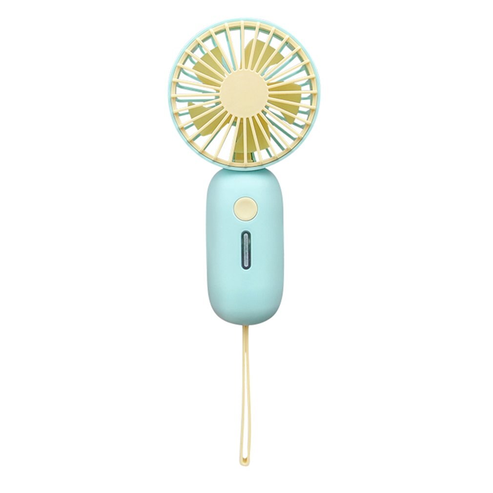 Handdrukventilator mini handmatige ventilator draagbare airconditioner voor studenten draagbare koelspeelgoed voor studenten: Blauw