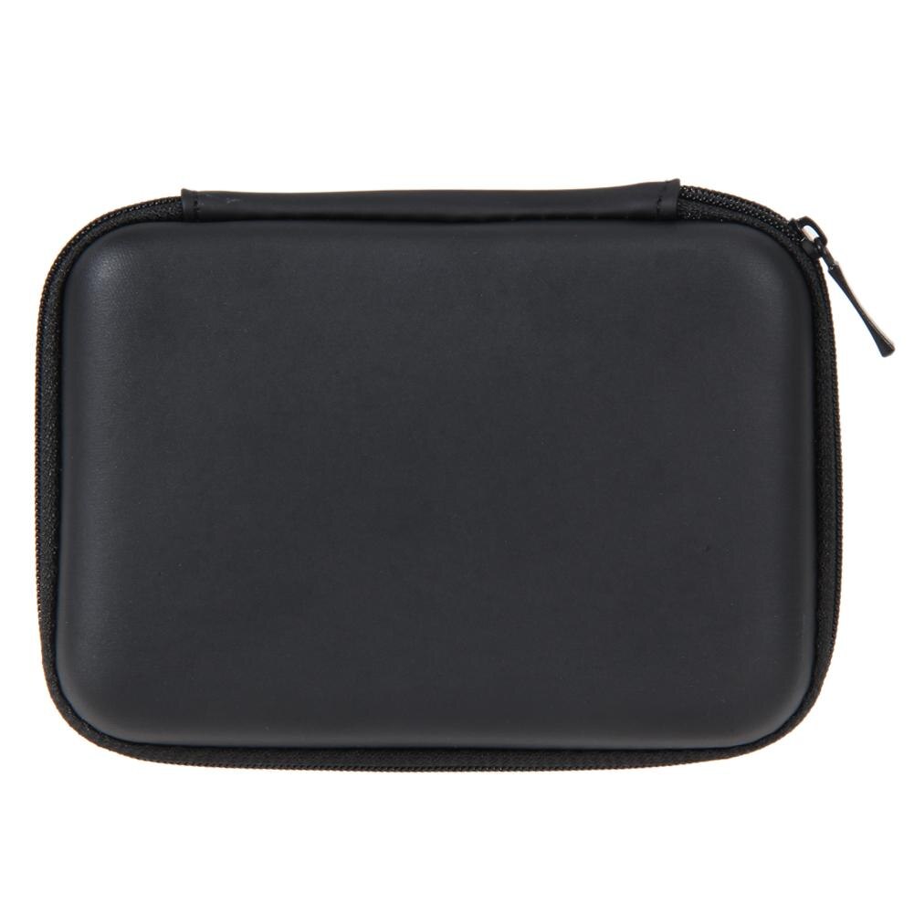 2.5-inch hard disk package headset bag mobile power HDD Bag Disk Case Zipper Pouch Earphone Cover Mobile EVA Storage Carrier Box: Black