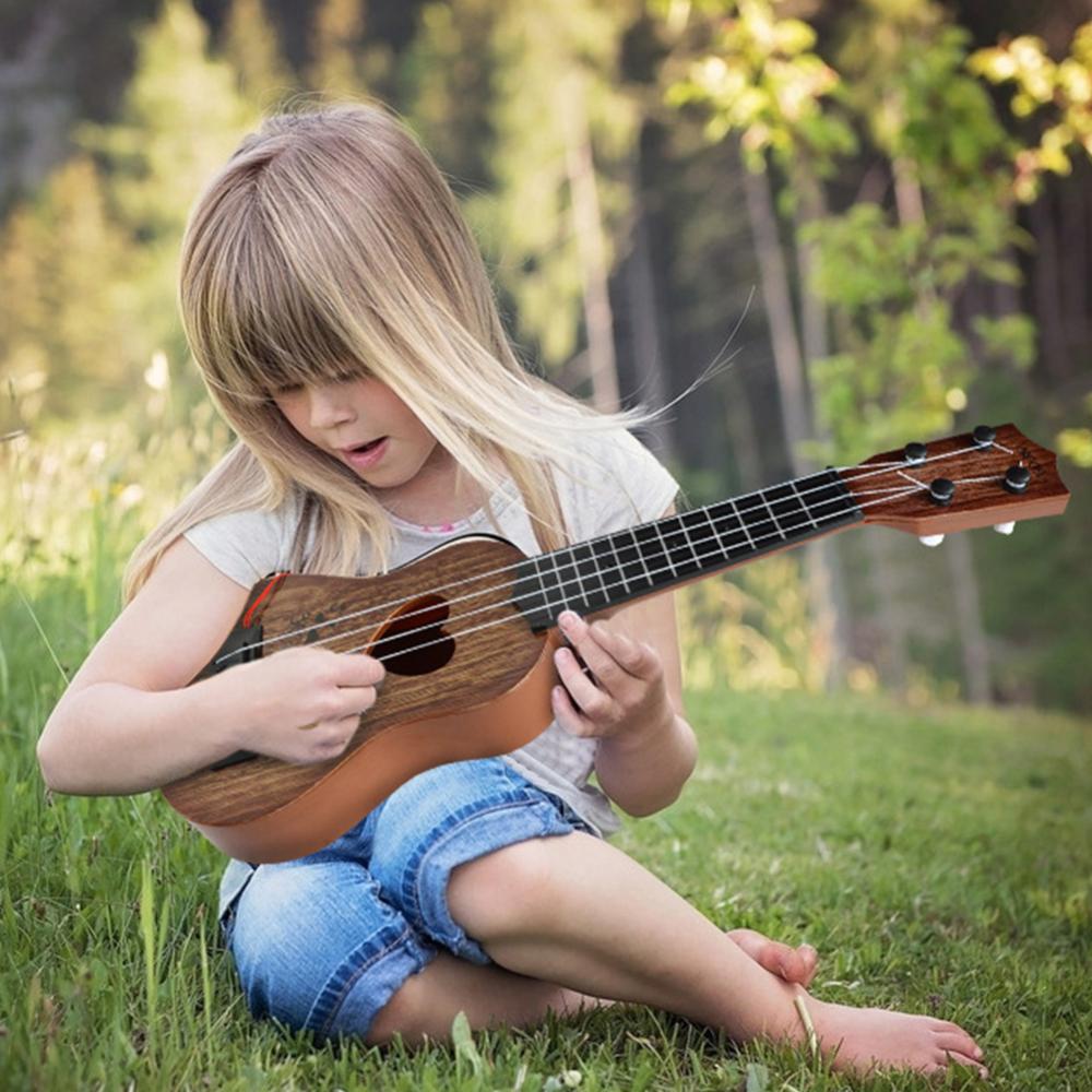 Musical Instrumente Holz Ukulele Art Einfarbig hawaiisch Gitarre Griffbrett Saiten Instrument Spielzeug Gitarre Linde