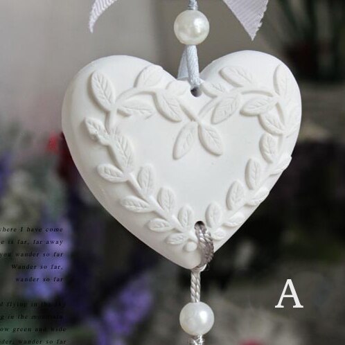 Silikoneform hjerteformet, blade, engle, roser, guirlander, englekranse 6 stilarter håndlavet fondantform til aromaforme przy: -en