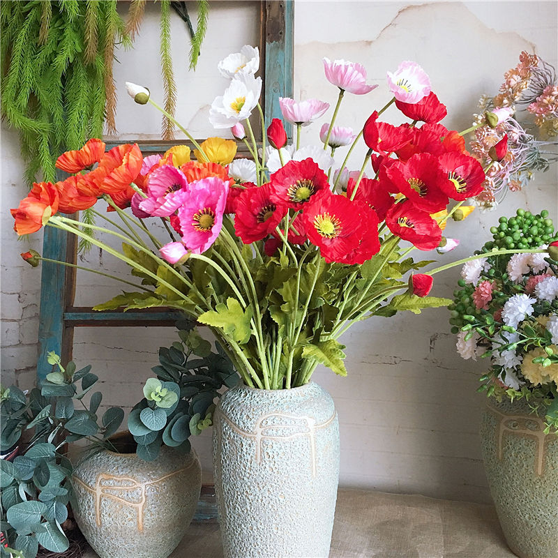 tuin decor Poppy bloem zijden kunstbloemen tafel regelen party Decoratie flores s fleurs artificielles