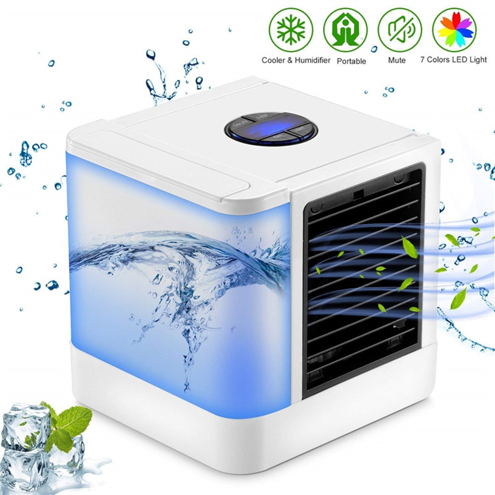 Portable Digital Air Conditioner Fan Convenient Mini Air Cooler Personal Space Easy Cool Purifies Humidifier Air Cooling Fan