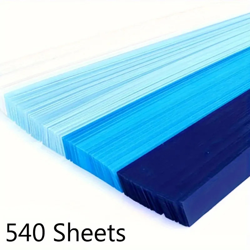 Tiras de papel de estrellas de Origami, 540 hojas, plegables, coloridas, doble cara, estrella de la suerte, artes manuales, hacer manualidades para decoración del hogar