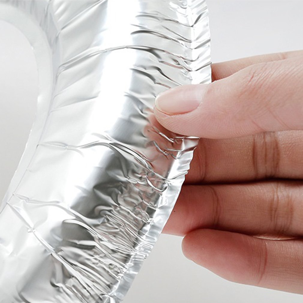 10pcs Gas Stove Aluminum Foil Paper High Temperature Gas Stove Gas Stove Tin Foil Oil Cleaning Pad Kitchen Supplies