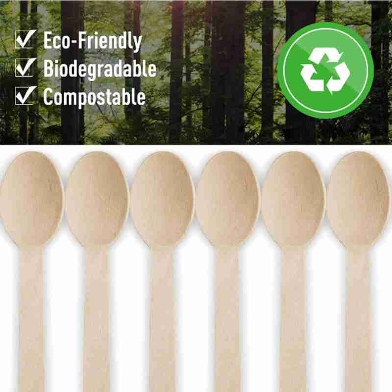 100 Stuks Wegwerp Houten Mini Lepel Ijs Lepel Dessert Scoop Wedding Lepel Dessert Westerse Hout Servies Keuken Deel S7X3