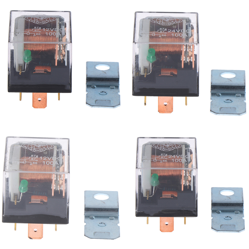 1pc 5Stift 4Stift wasserdichtes Kfz-Relais 12v 100a spdt Auto-Steuergerät Auto-Relais DC 24V Hoch leistungs schaltung