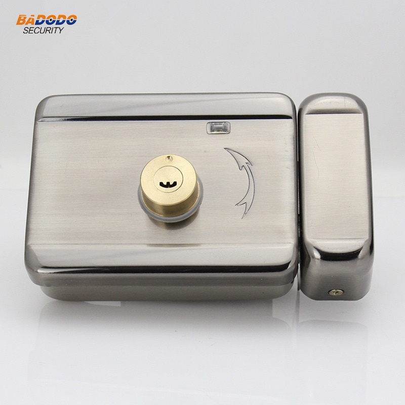 stainless steel Electric lock motor lock both side have mechanical key for access control gate door