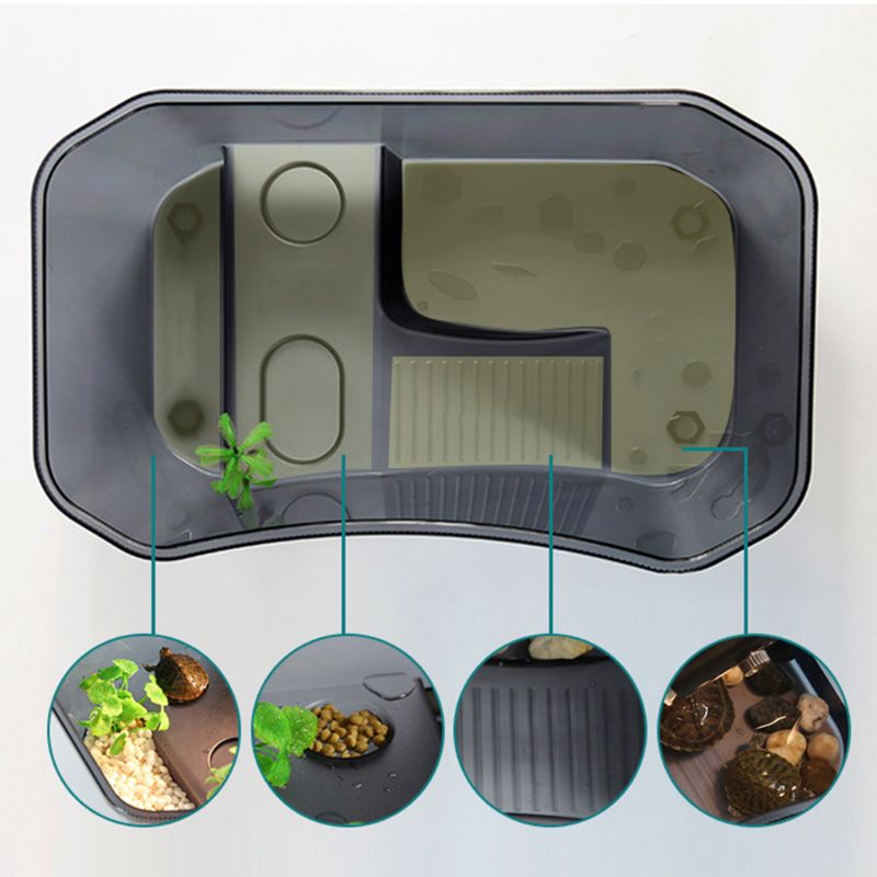 Caja de vivero de reptiles para tortugas, rampa de bastidor, tanque de Acuario, accesorios de herramientas de comida