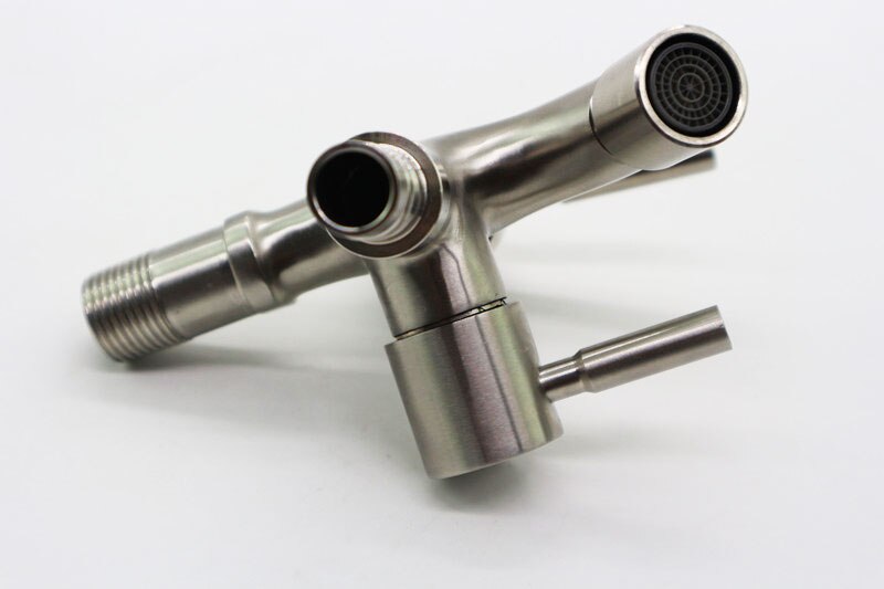304 Roestvrij Staal Wasmachine Kraan Dubbele Gebruik Bibcock Wasserette Mop Pool Tap Dual Handles Wasmachine Kranen