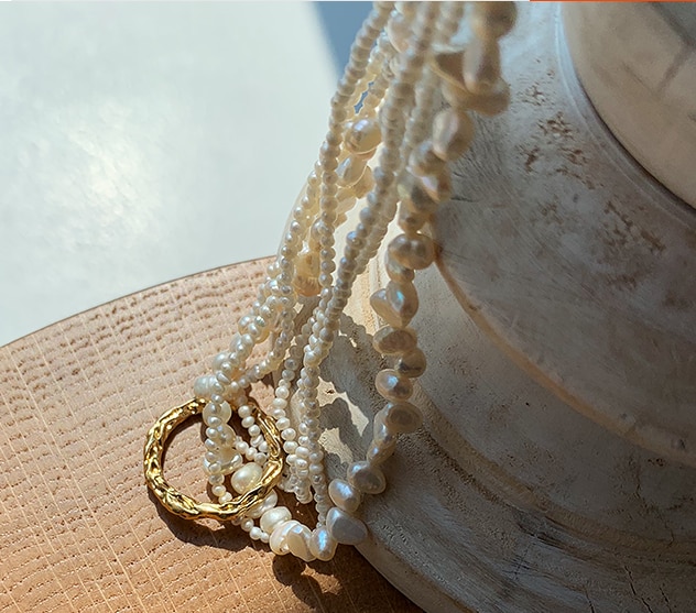 Collier en laiton avec perles naturelles 18K, collier superposé pour femmes, bijoux de mariage, piste, japonaise Souch coréenne