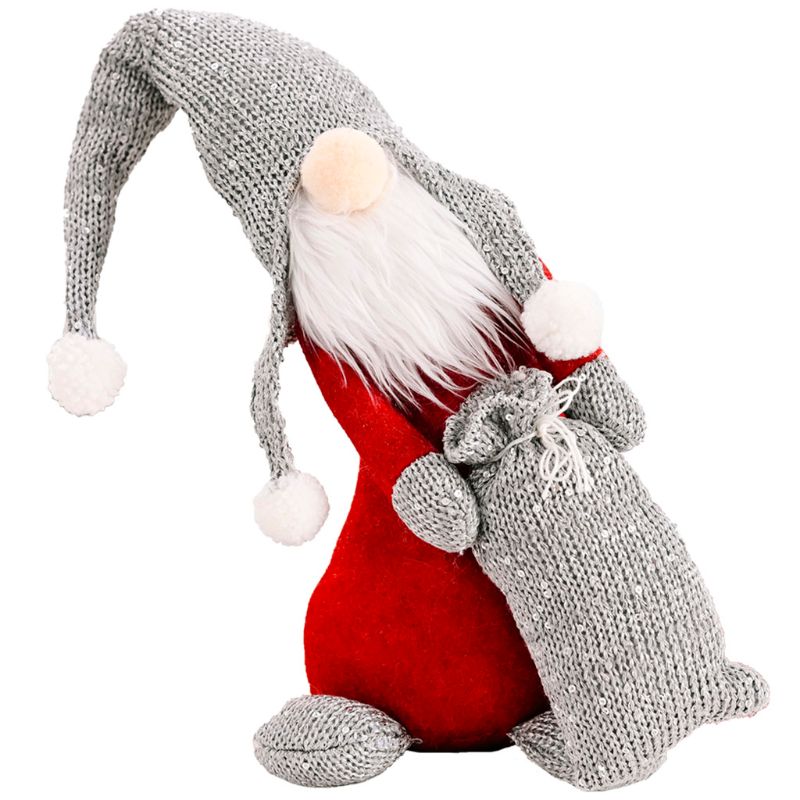 1/3Pcs Kerst Faceless Scheve Nek Zweedse Tomte Gnome Ornamenten Home Party Decor: Grijs