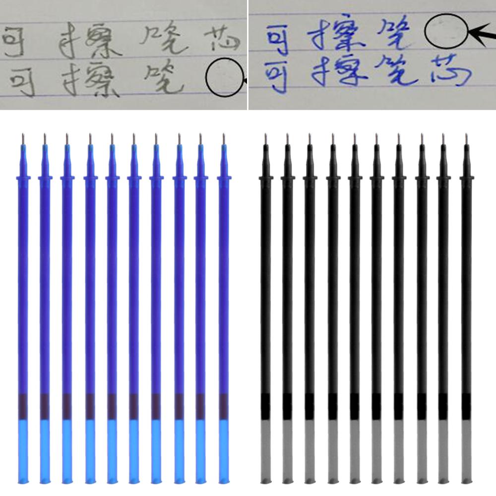 10Pcs/Set 0.5mm Erasable Gel Ink Pen Refills Magic Writing Study Office Supplies